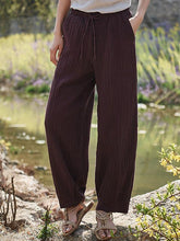 Loose Retro Lace-up Pants